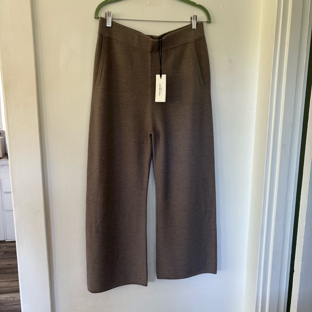 The Reset R Label Wool Essential Knit Pants Large NWT